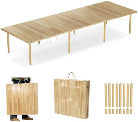 Picnic Table, Portable Folding Table (90"x30")