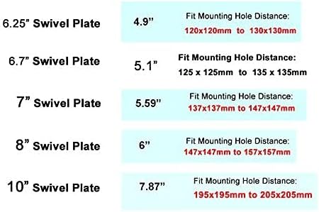 MySit 2 PCS 6.25" Heavy Duty Bar Stool Swivel Plate Replacement, Square Swivel Mechanism for Recliner Chair or Furniture - Ball Bearing Swivel Boat Seat