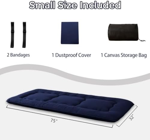 MAXYOYO Japanese Floor Mattress 4" Thick Small Size Foldable Futon Mattress