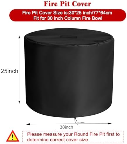 Fire Pit Cover, 30 Inch Round Fire Pit Cover