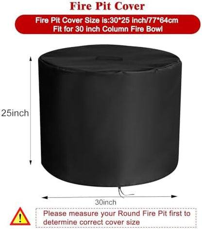 Fire Pit Cover, 30 Inch Round Fire Pit Cover