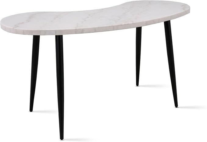 Steve Silver 31 in. U-Shaped White Writing Desk with Open Storage KS200DTDL