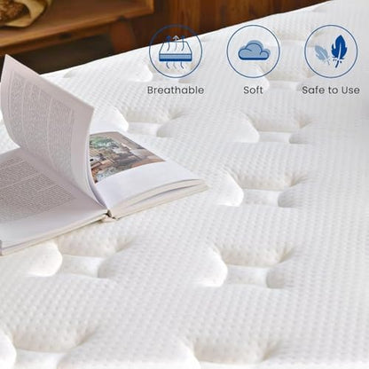 Twin Mattress 12 inch, Multi Layer Comfort Foam and Coil for Back Support