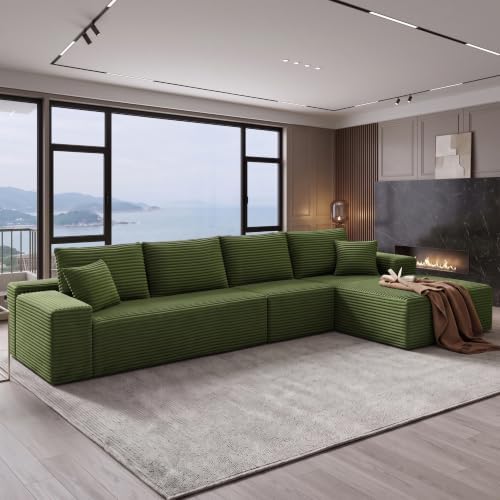 96" Boneless Sectional Couches, Cloud Sofas for Living Room