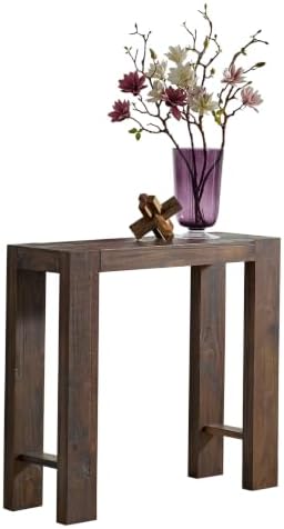 Alaterre Classic Solid Wood Entryway Console Table, Brown, 36 Inch