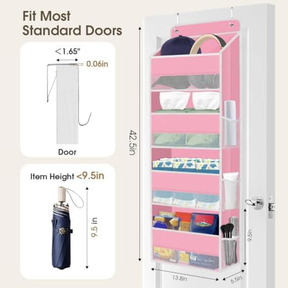 2 Pcs Over The Door Organizer Large Capacity Hanging Storage Room Organizer