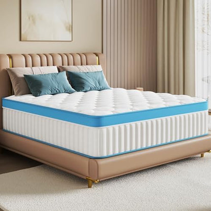 Queen Mattress, 14 Inch Memory Foam Bed in a Box, Cool Sleep