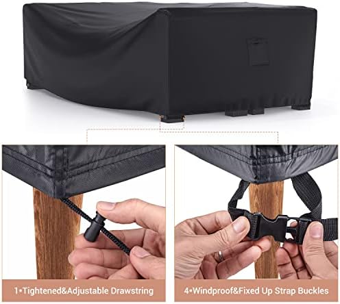 Outdoor Patio Furniture Covers Waterproof 108"Lx82"Wx28"H Black