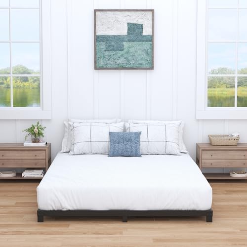 Nailsong 4 inch Cal King Bed Frame, Low Profile California King Bed Frames