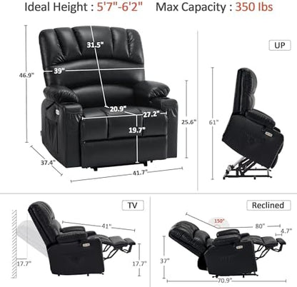 MCombo Oversized Power Lift Recliner Chair for Big and Tall Elderly, R7092
