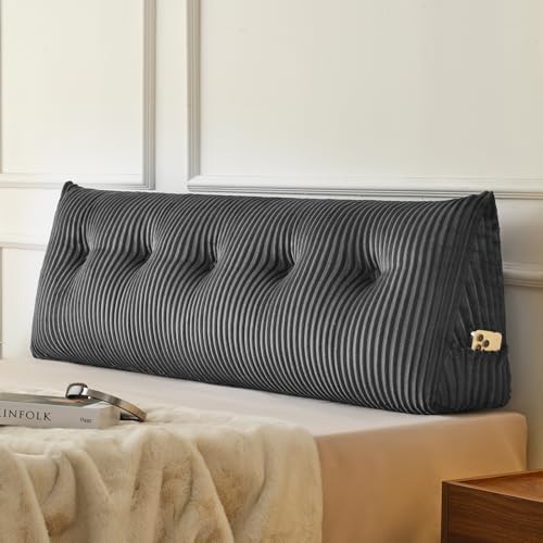 Z-hom Headboard Pillow, Wedge Backrest Cushion, Queen Size,NO Roll Pillow