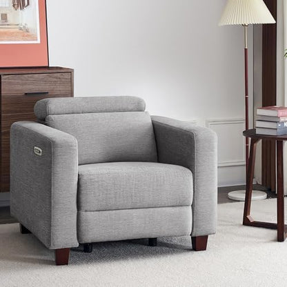 MCombo Zero Wall Hugger Power Recliner Chair for Adult HL128 (Grey)