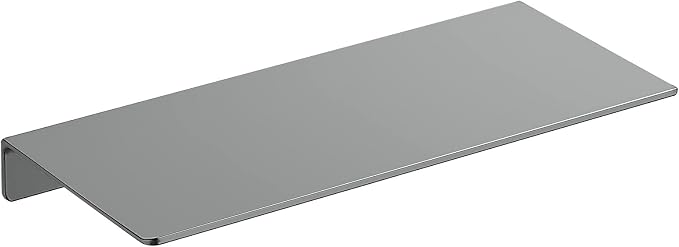 Danpoo 12 inch Gray Metal Wall Shelf Small Floating Shelf for Wall Organizer & Storage, Display Shelf for Bathroom, Living Room, Kitchen, Bedroom