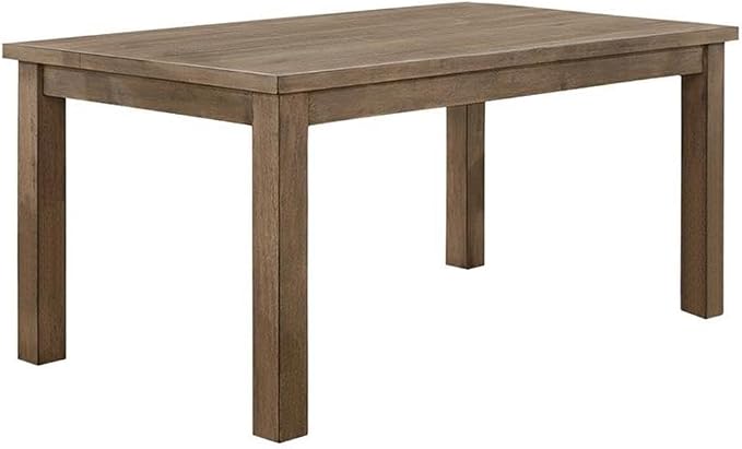 Lexicon Janina 66" Rectangular Dining Table, Solid Wood Frame with Pine Veneer Top, Dining Room Furniture, Natural Finish Rustic Farmhouse Kitchen Table for 4, 38" D x 66" W x 30" H - Natural