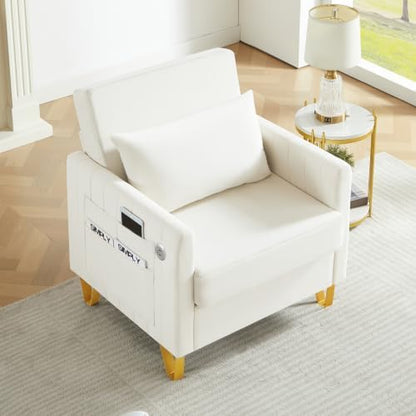 Velvet Accent Chairs Set of 2, Beige Accent Chairs for Living Room Bedroom