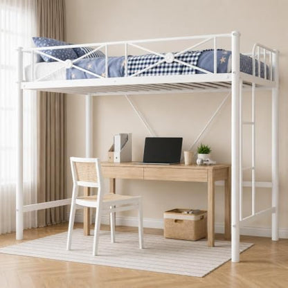 Garvee Metal Loft Bed Twin Size