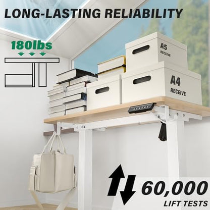 Standing Desk, 55x24 Inch Electric Height Adjustable Computer Desk