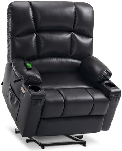 MCombo Dual Motor Power Lift Recliner, Heat and Massage, R7677, Medium-Wide