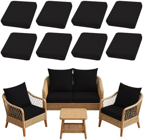 8PCS Patio Cushion Covers.Patio Furniture Couch SeatSlipcovers