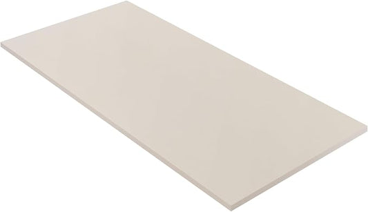 Kaboon Universal Tabletop 45"x20", Solid One-Piece Melamine Table Top, L-Desk Floating Desk DIY, Home and Office, Leather/Ivory