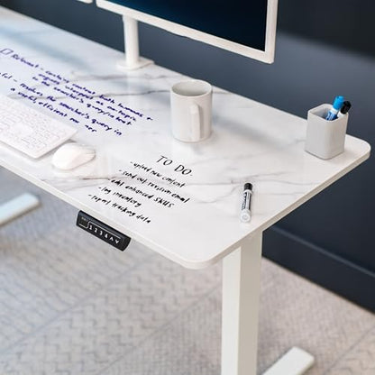 VIVO 60" x 24" White Marble Solid 1-Piece Table Top