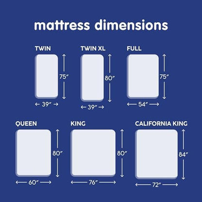 Vibe Gel Memory Foam 8-Inch Mattress - Bed-in-a-Box - Twin Size - White - Certi-PUR Certified
