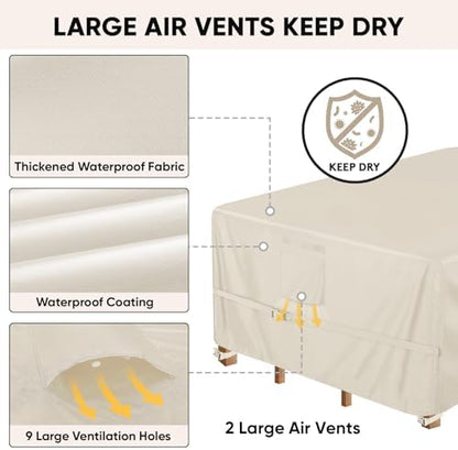 BALEINE Patio Furniture Covers Waterproof, Heavy Duty Outdoor Table Cover