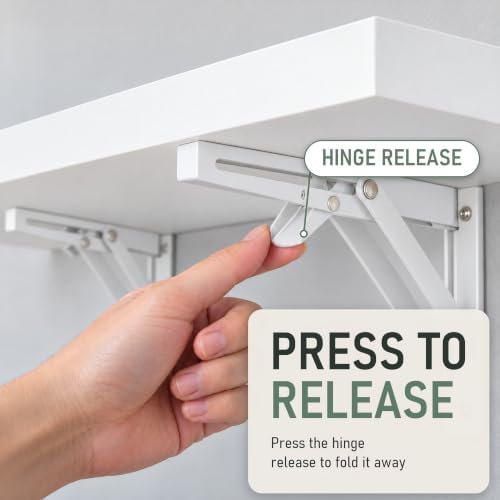 Wall Mounted Desk, Murphy Desk, Wall Mounted Folding Table, 48x16 White