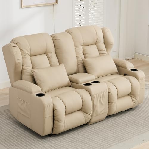 SAMERY 65" RV Loveseat Recliner Sofa, Manual Reclining Loveseat