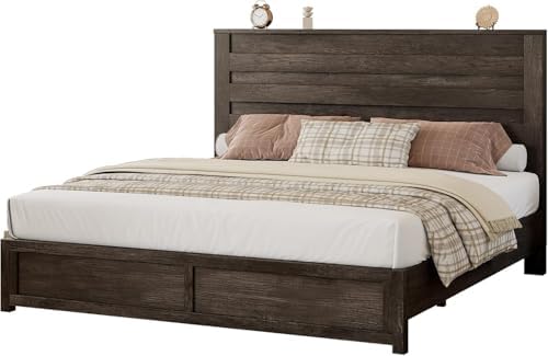 Albott Farmhouse King Platform Bed with 49" Headboard & Footboard