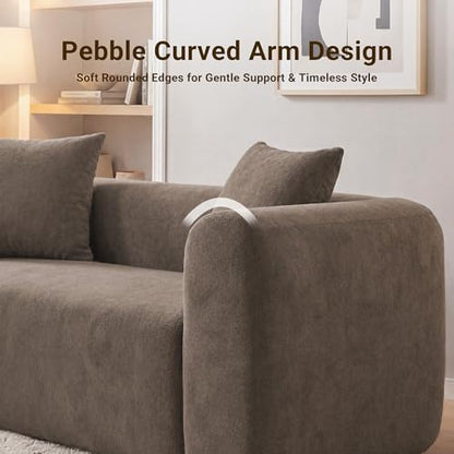 Claiks 142" Cloud Boneless Couch, Modular Sectional, Light Grey