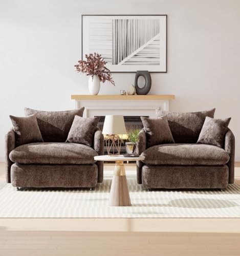 Oversized Swivel Accent Chair Set of 2 for Living Room Office