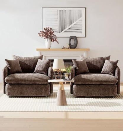 Oversized Swivel Accent Chair Set of 2 for Living Room Office