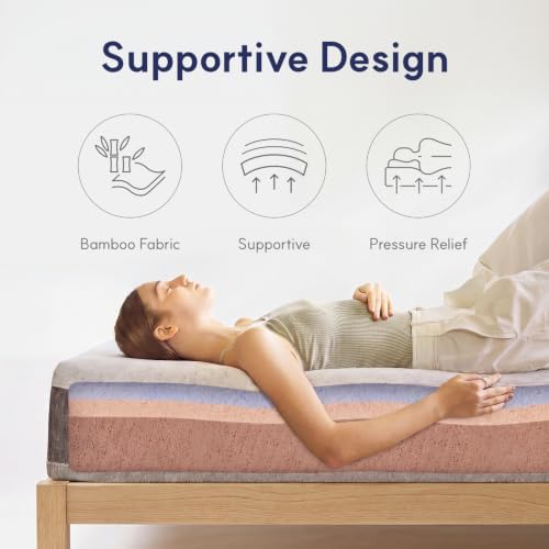 LIFEMENT, Essential 6 Inch Copper Infused Cooling Gel Memory Foam Mattress, Medium Firm, Fiberglass Free, Pressure Relief, Safe & Certified Foams & Cover, 10-Year Warranty, Mattress in a Box, King