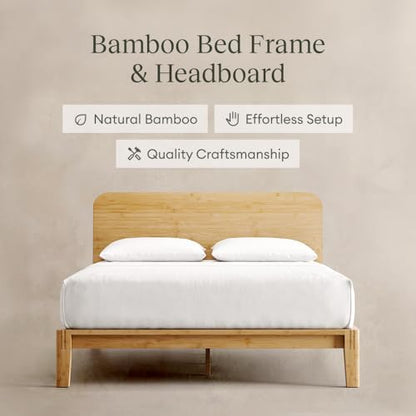 Bamboo Japanese Joinery Headboard, King, Natural, 12" Height