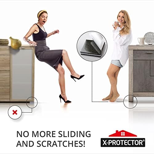 Non Slip Furniture Pads X-PROTECTOR - 8 PCS 4" - Premium Furniture Grippers