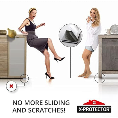 Non Slip Furniture Pads X-PROTECTOR - 8 PCS 4" - Premium Furniture Grippers