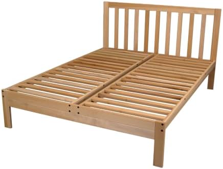 KD Frames Charleston Twin Wood Platform Bed, Picket Headboard, Made in USA