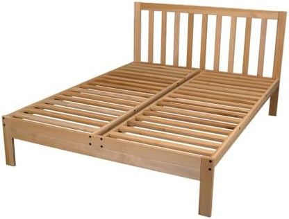 KD Frames Charleston Twin Wood Platform Bed, Picket Headboard, Made in USA