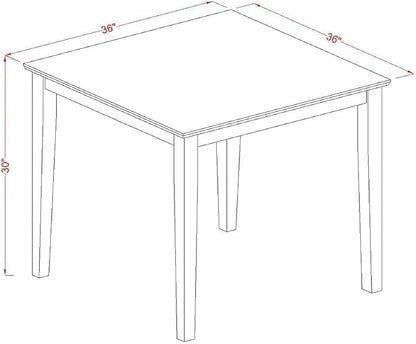 East West Furniture OXT-ANA-T Oxford Square Dining Table for Small Spaces, 36x36 Inch, Natural