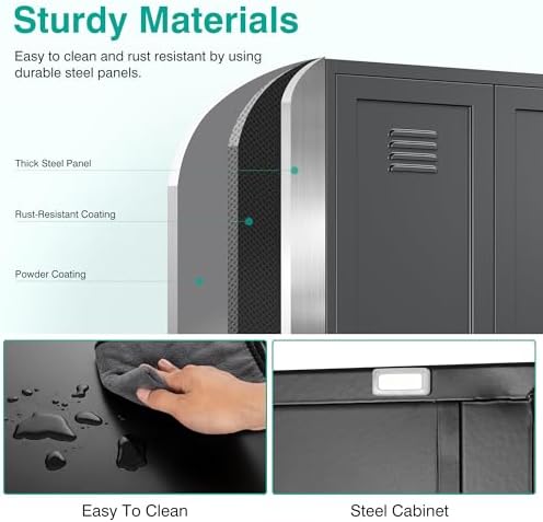 SISESOL Black Storage Cabinet,71" Tall Pantry Cabinet,Kitchen Pantry Storage Cabinets with 2 Doors and 5 Shelves,Wide Deep Metal Food Cupboard for Home,Kitchen,Dining/Living Room