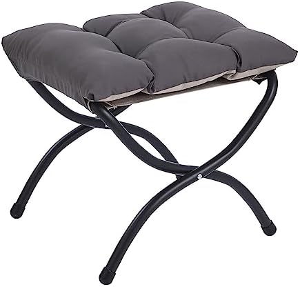 LITA Folding Ottoman, Foldable Footrest Stool, Portable Small Foot Stool for Couch, Collapsible Foot Rest Ottoman for Sofa, Accent Padded Ottomans for Lazy Chair, Living Room, Bedroom