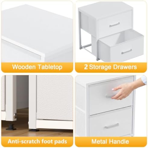 Stackable Storage Drawers, Closet Drawers, White