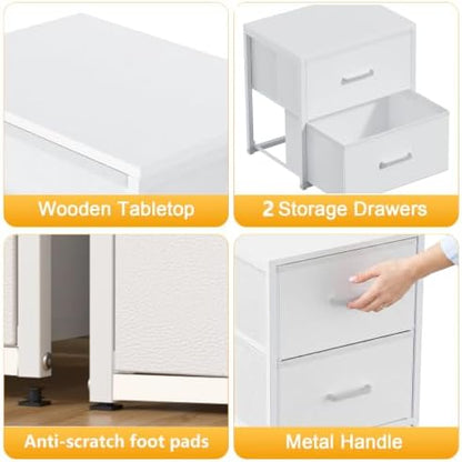 Stackable Storage Drawers, Closet Drawers, White