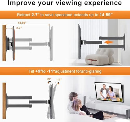 XINLEI Full Motion TV Wall Mount Small for Most 13-32 inch Monitor and TVs