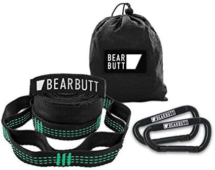 Bear Butt Kodiak Hammock Straps for Trees - 20 Feet Long, 40 Combined Loops - Holds 1000 Pounds - Camping Accessories With Carabiner