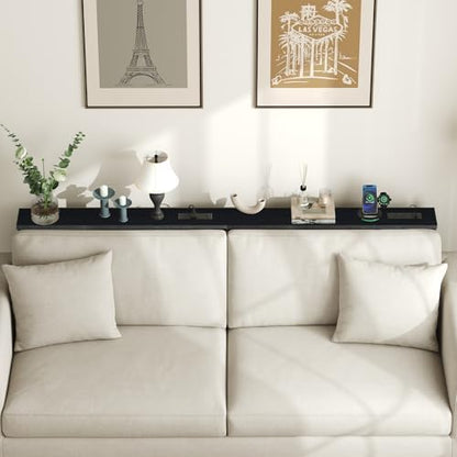HOOBRO 39.4 Inch Narrow Console Table with Power Outlets, Sofa Table