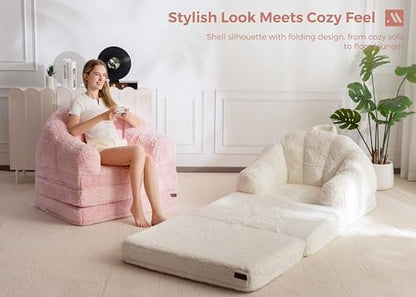 MAXYOYO Folding Sofa Bed, 2 in 1 Convertible Sofa to Lounger