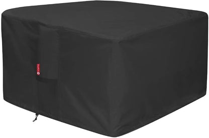 SheeChung Gas Fire Pit Cover Square - Premium Patio Outdoor Cover Heavy Duty Fabric with PVC Coating,100% Waterproof,Fits for 33 inch,34 inch,35 inch,36 inch Fire Pit Table Cover (36”L x 36”W x 24”H)