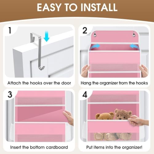 2 Pcs Over The Door Organizer Large Capacity Hanging Storage Room Organizer